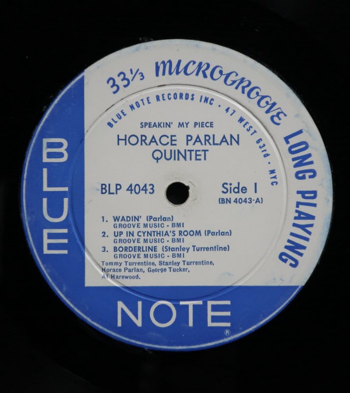 HORACE PARLAN オリジナル BLUE NOTE ”SPEAKIN' MY PIECE” - VINYLPLANET