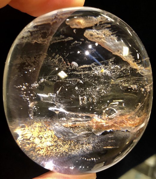 超レア透明 エレスチャル 水入り水晶 気泡 ペンライト 穴あり 古代水 
