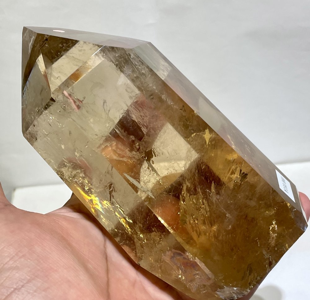 在庫処分大特価!!】 天然石 綺麗 黄水晶 大きいサイズ 450g 虹入り 