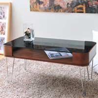 強化ガラス天板コーヒーテーブル80cm幅／全2色 リビングテーブル