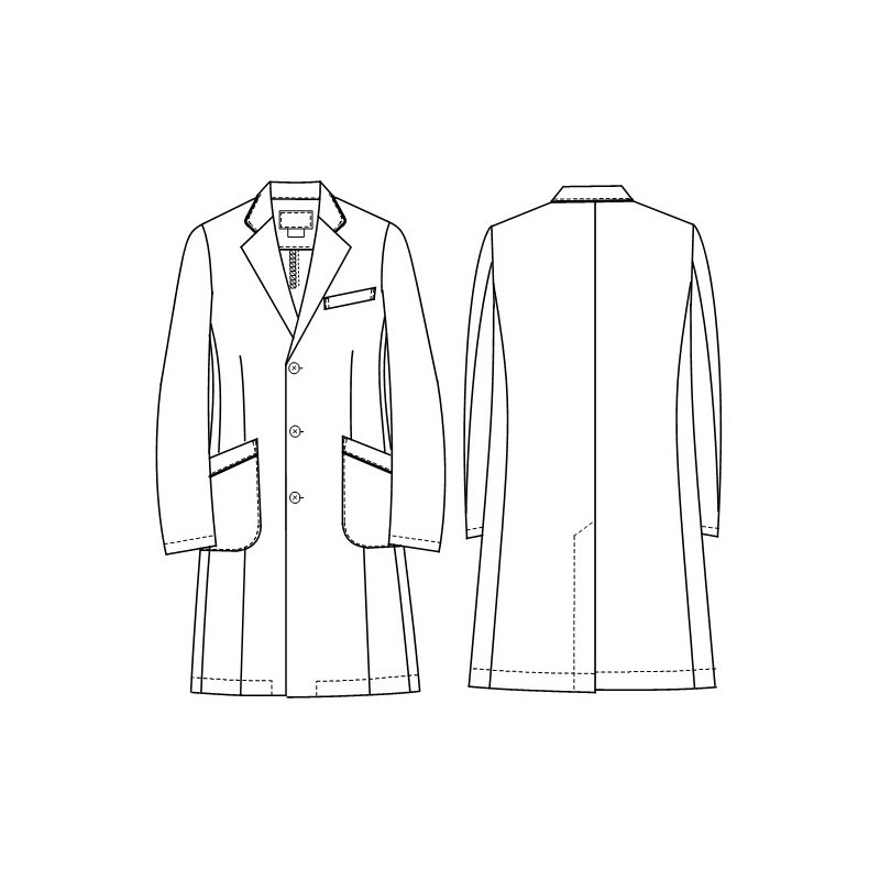 男子シングルドクターコート（ナガイレーベン製白衣）HE-4950｜白衣・スクラブ・ワーキングウェア 【スターク】