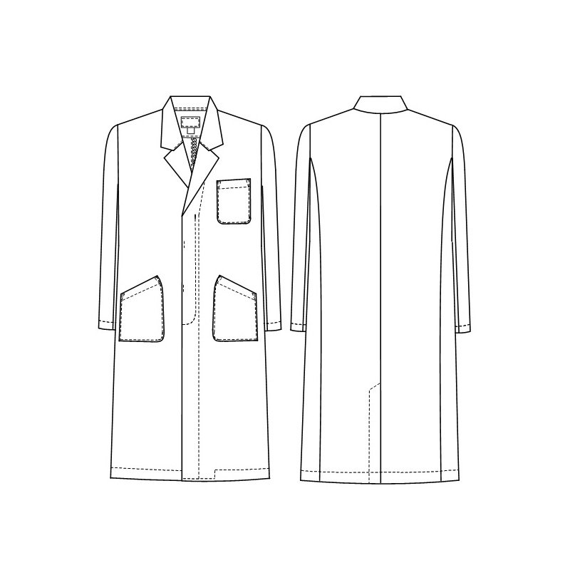 男子シングル診察衣（ナガイレーベンの白衣）KEX-5110｜白衣・スクラブ・ワーキングウェア 【スターク】