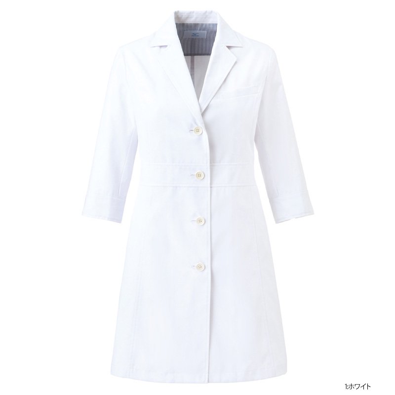 レディース》SEK制菌 ドクターコート(七分袖)(MIZUNO/ミズノ)MZ-0057- 白衣通販のスターク|ユニフォーム製作もお任せください。