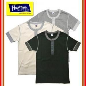 PHT　ヘンリーネック半袖Tシャツ