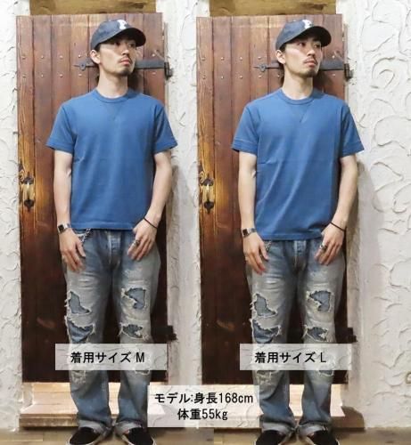 フェローズ Pherrow's Tシャツ PCT1-S Vガゼット付き 半袖 タイト 無地