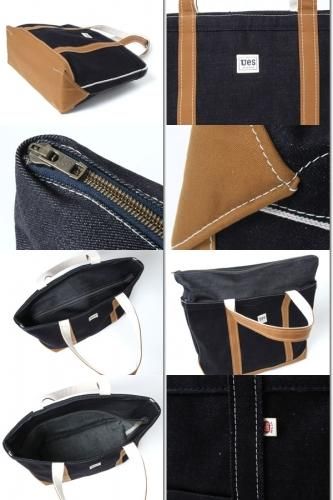 UES ウエス ジップトップ トートバッグ 手提げ かばん デニム