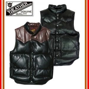 Y'2 LEATHER ワイツーレザーSV-01 レザーダウンベスト STEER.OIL×HORSE 