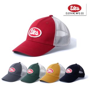 UES ウエス 82MC メッシュキャップ 帽子 CAP ベースボールキャップ 定番 UES 赤ロゴ ワッペン ワンポイント アメカジ 小物  プレゼント 男性 メンズ ラッピング対応可能 - 京都のアメカジ通販ラグタイム【スマフォ用】