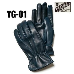 Y'2 LEATHER ワイツーレザー レザーグローブ YG-01 インディゴ ホース 