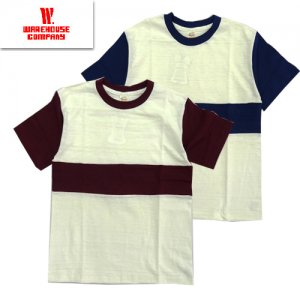 SALE20%OFF】 ウエアハウス WAREHOUSE Lot4083 コンビパネルボーダーT