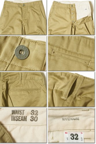 ウエアハウス WAREHOUSE チノパン Lot1216 M-41 TYPE U.S ARMY CHINO