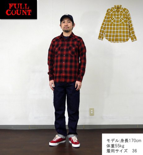 SALE20%OFF】フルカウント FULL COUNT ウエスタンシャツ 4894OC CHECK WESTERN SHIRT オンブレチェック  長袖 コットン レーヨン リヨセル - 京都のアメカジ通販ラグタイム【スマフォ用】