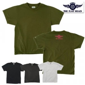 フラットヘッド THE FLAT HEAD Tシャツ FN-THC-003 スモールフライングホイール THC-SMALL FLYING WHEEL  丸胴 アメカジ 半袖 日本製 新色 - 京都のアメカジ通販ラグタイム【スマフォ用】