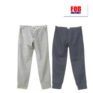 FOB FACTORY エフオービーファクトリー RELAX SWEAT PANTS F0520 リラックス スウェット パンツ ボトム テーパード  デニム インディゴ ジッパーフライ アメカジ - 京都のアメカジ通販ラグタイム【スマフォ用】