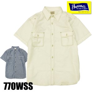 フェローズ Pherrow's ワークシャツ 770WSS シャツ 半袖 40年代