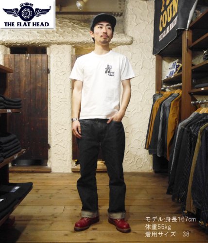 フラットヘッド THE FLAT HEAD Tシャツ FN-THC-036 「BONE TO BE WILD