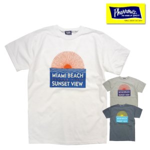 (レターパック1枚まで可能) フェローズ Pherrow's Tシャツ 23S-PT23 「MIAMI BEACH」 カタログ未掲載 盛夏 半袖  プリント アメカジ メンズ 2023年 春夏 新作 - 京都のアメカジ通販ラグタイム【スマフォ用】