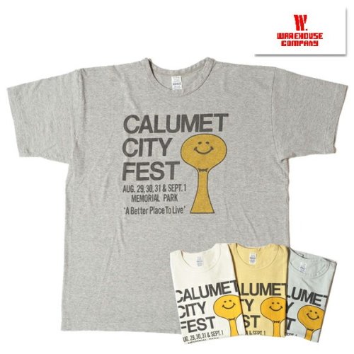 ウエアハウス WAREHOUSE Tシャツ Lot 4064 CALUMET CITY FEST セコハン