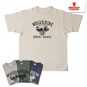 ウエアハウス WAREHOUSE Tシャツ Lot 4601 WOLVERINE 半袖 カットソー