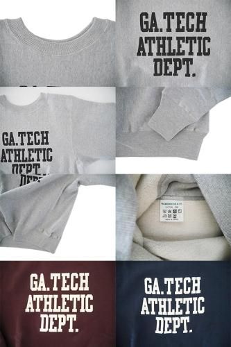 ウエアハウス WAREHOUSE Lot 483 GA.TECH クルーネック リバース