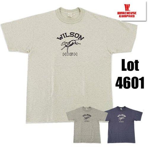 ウエアハウス WAREHOUSE Tシャツ Lot 4601 WILSON 半袖 カットソー プリント ムラ糸 未洗い ロゴ 綿 コットン アメカジ  メンズ 2024年 春夏 新作 日本製 - 京都のアメカジ通販ラグタイム【スマフォ用】