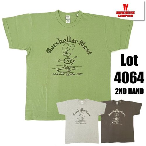 ウエアハウス WAREHOUSE Tシャツ Lot 4064 RATSKELLER セコハンT 半袖 プリント アメカジ ヴィンテージ メンズ  2024年 春夏 新作 日本製 - 京都のアメカジ通販ラグタイム【スマフォ用】