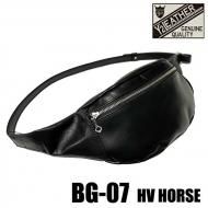 030110 Y's 馬革 レザー ショルダー バッグ ブラック ホース Y'2 LEATHER ワイツーレザー ショルダーバッグ BG-07 HV HORSE
