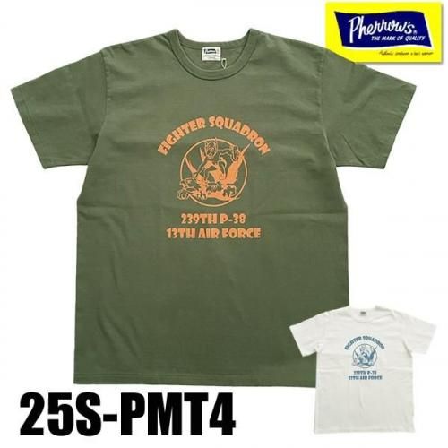 フェローズ Pherrow's Tシャツ 25S-PMT4 P-38 スコードロン