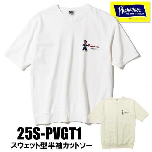 フェローズ Pherrow's Tシャツ 25S-PVGT1 プリント ロゴT 半袖
