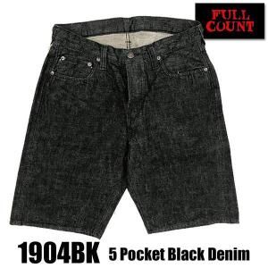 フルカウント FULLCOUNT ブラックデニム ショートパンツ 1904BK