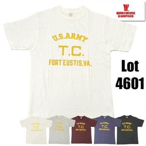 ウエアハウス WAREHOUSE Tシャツ Lot 4601 FORT EUSTIS 半袖