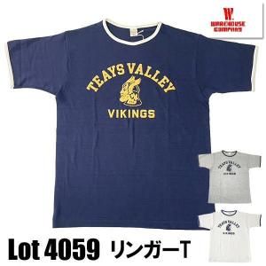 ウエアハウス WAREHOUSE リンガー Tシャツ Lot 4059 TEAYS VALLEY 半袖