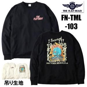 フラットヘッド THE FLAT HEAD Tシャツ FN-TML-103「BIKE WEEK」長袖