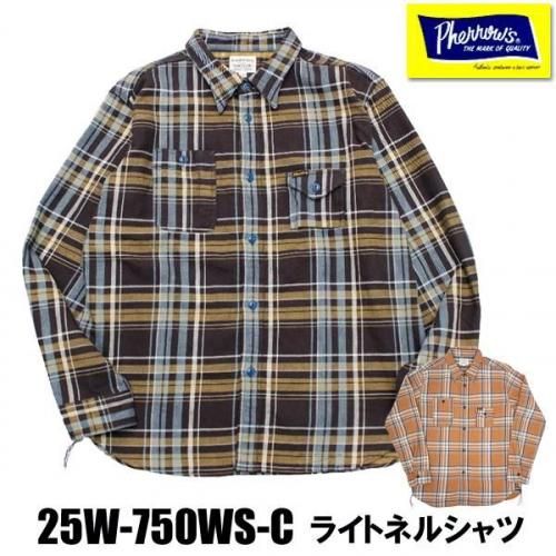 フェローズ Pherrow's ライトネル シャツ 25W-750WS-C チェック