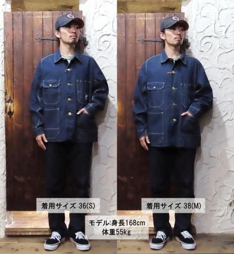 TCB　Cat Head　カバーオール　38 TCBJEANS TCBジーンズ カバーオール Cat Head Jacket チョア