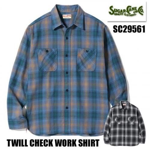 シュガーケーン SUGAR CANE ネルシャツ SC29561 TWILL CHECK WORK