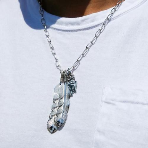 The Flat Head ラフフェザー ライト ネックレストップ シルバー The Flat Head ラフフェザー ライト ネックレストップ シルバー